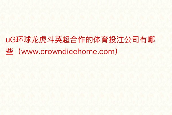 uG环球龙虎斗英超合作的体育投注公司有哪些（www.crowndicehome.com）